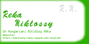 reka miklossy business card